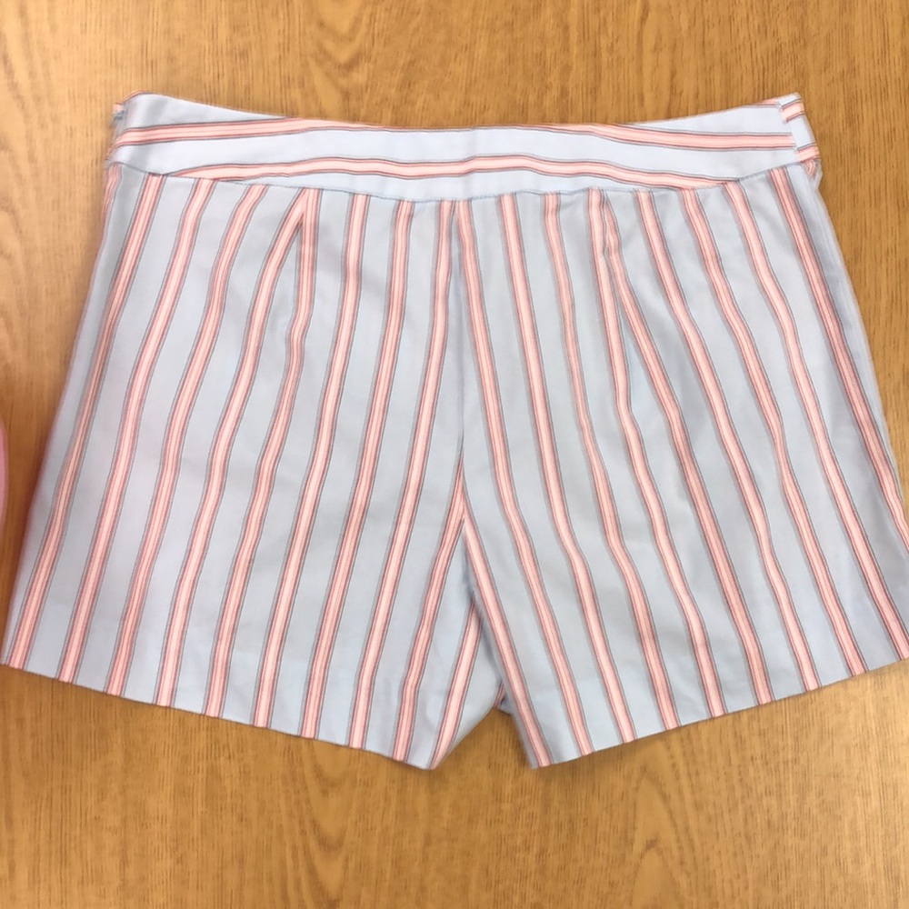 Loft Striped Ruffle Shorts Size 4 - Picture 3 of 8